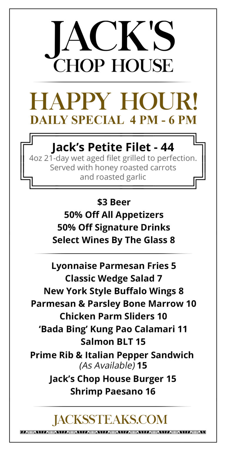 Happy Hour Jacks Chophouse